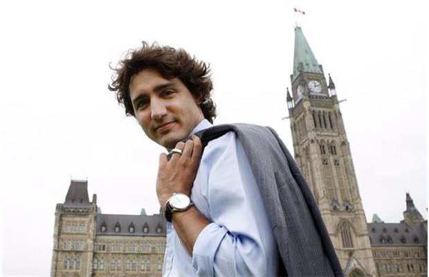 Justin Trudeau outside the Parliament